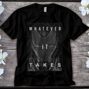 Marvel Avengers Endgame Iron Man Dark Poster T-Shirt Unisex Adult T-shirt